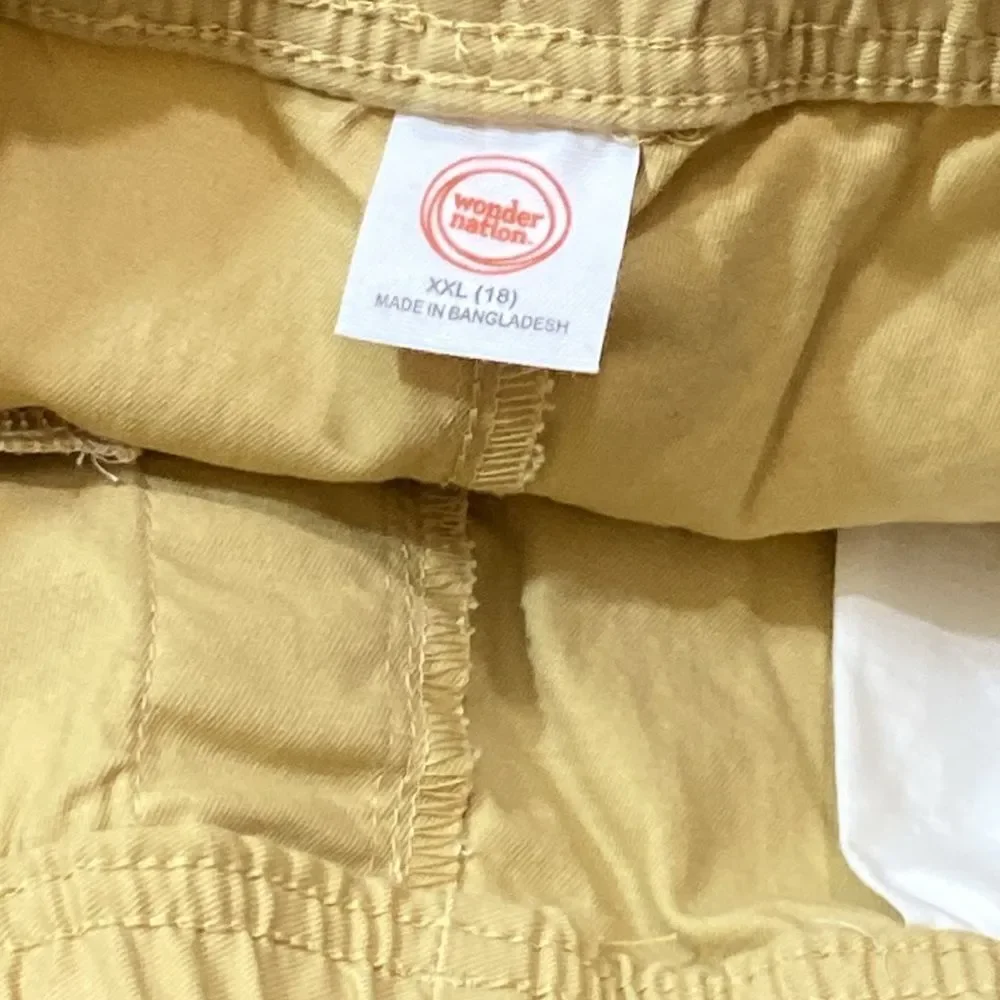 10/$50 Wonder Nation Unisex School Uniform Knee Kids Tan Bottoms Size XXL (18)